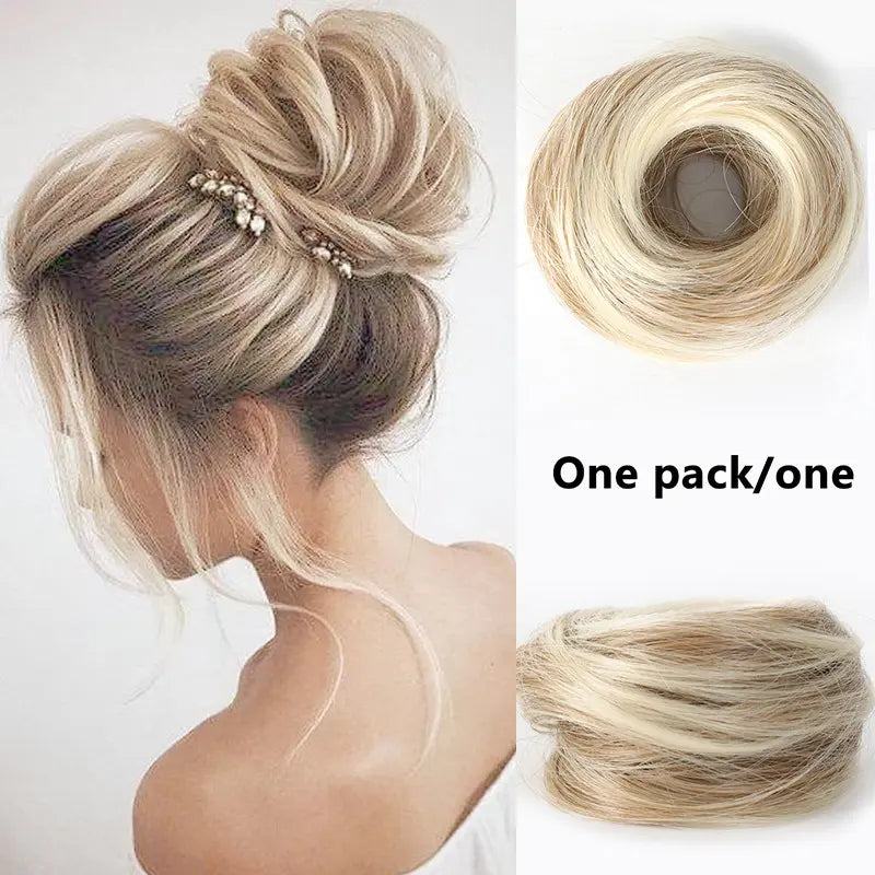 Synthetic Messy Bun Hair Piece for Women, Curly Updo Scrunchie Extension for Instant Volume and a High Crown๐โโ๏ธ