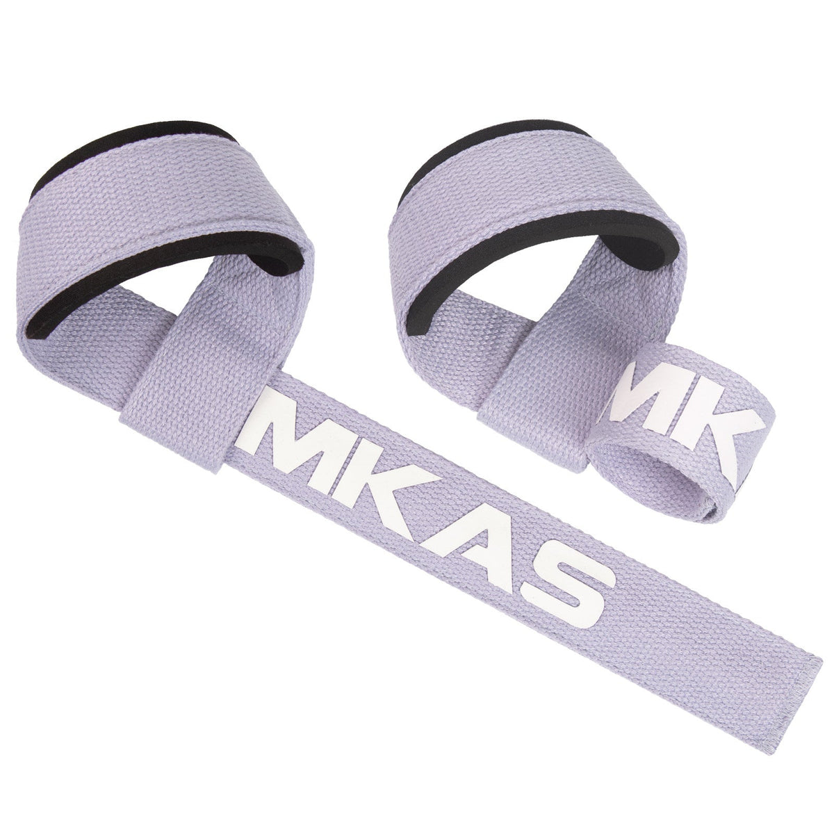 Self-Curling Lifting Straps — Padded Wrist Loops, 1 Pair