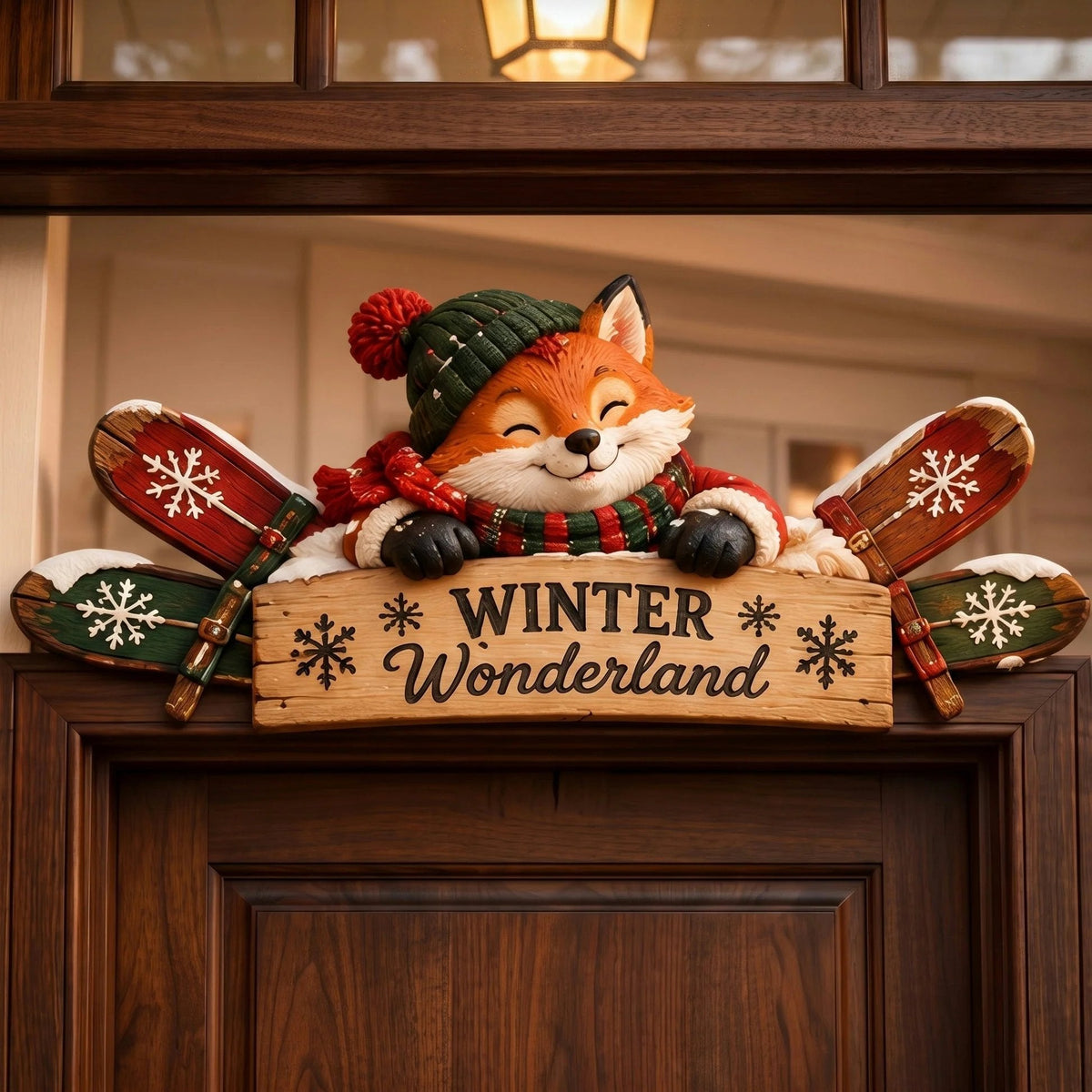 ๐๏ธ Rustic Winter Door Frame Decor | 6 Cabin Characters