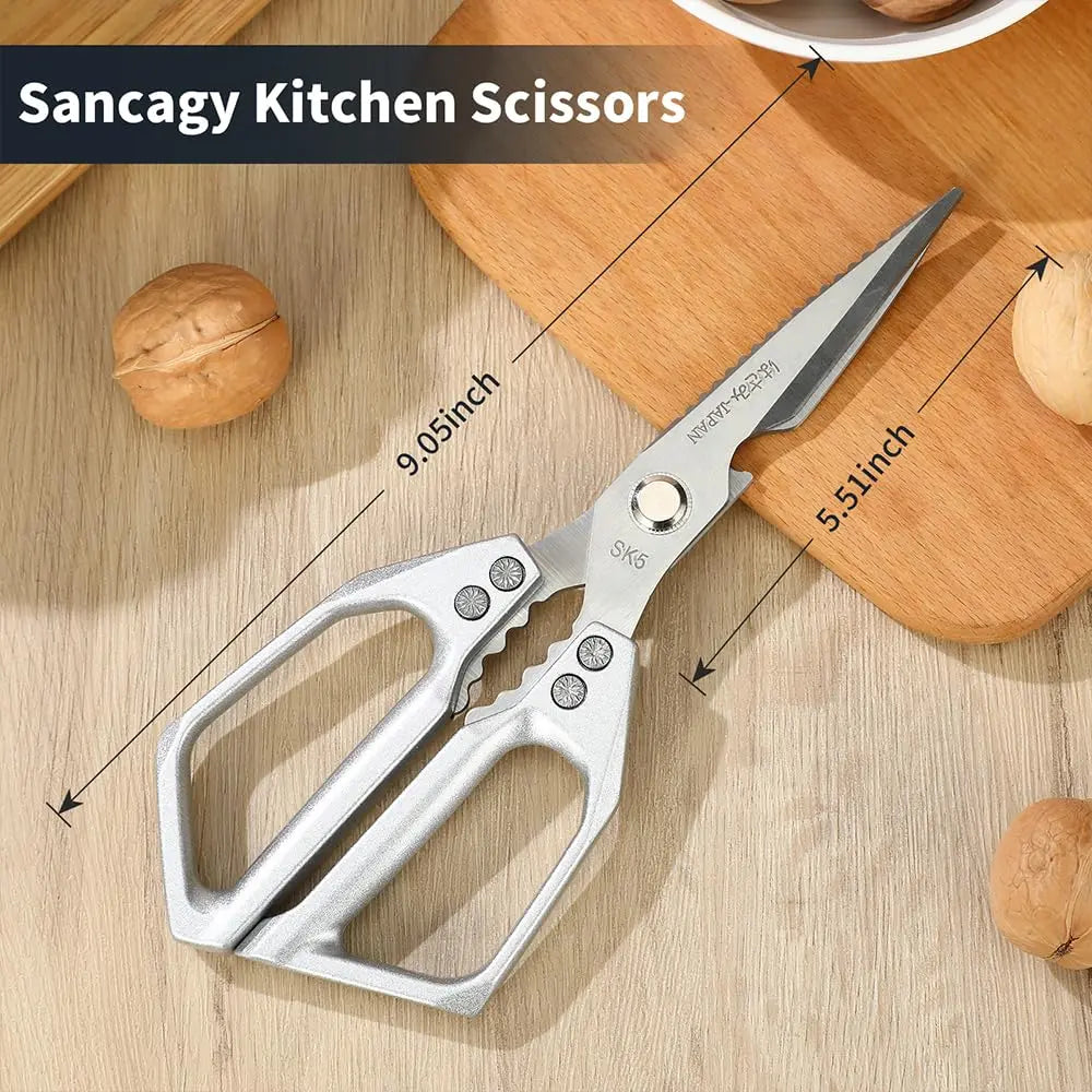 ✂️ Premium Japanese Steel Kitchen Shears 🧑🍳 Multi‑Purpose Heavy‑Duty Scissors For Meat, Fish & Fresh Herbs