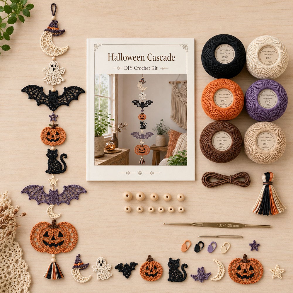 Hummingbird Garden Cascade DIY Crochet Kit