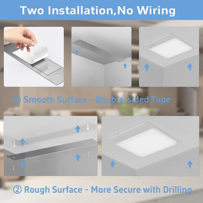 π‘ Rechargeable Motion Sensor Ceiling Light β No Wiring, Dimmable & Remote Controlled