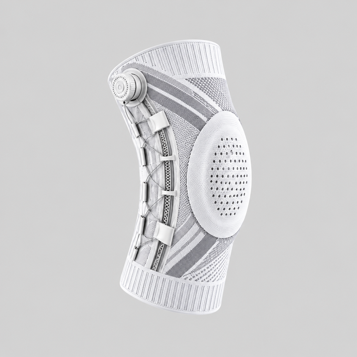 Dial-Adjustable Sports Knee Brace with Alloy Spring Support