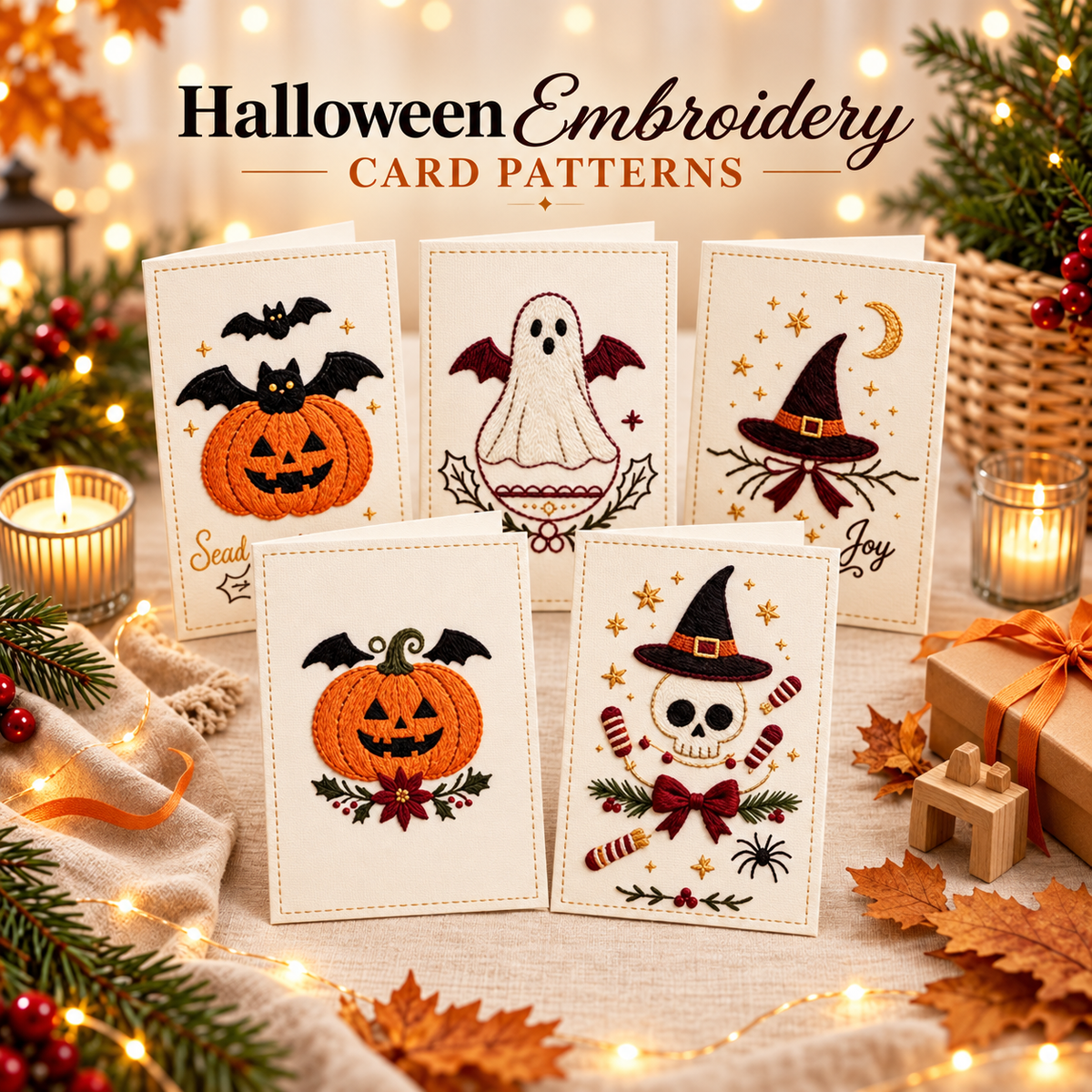 π Christmas Embroidery Card Kit β Stitch a Little Holiday Magic β¨