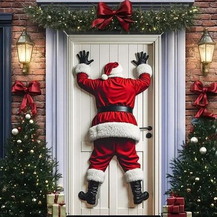 🎄 Christmas Door Makeover Cover Transform Your Front Door Into A Magical Holiday Entrance In Seconds