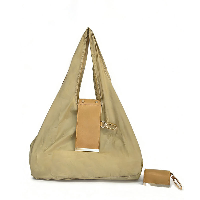 Compact Foldable Keychain Tote Bag, Expandable Reusable Grocery Shopping Bag with Key Ring๐๏ธ