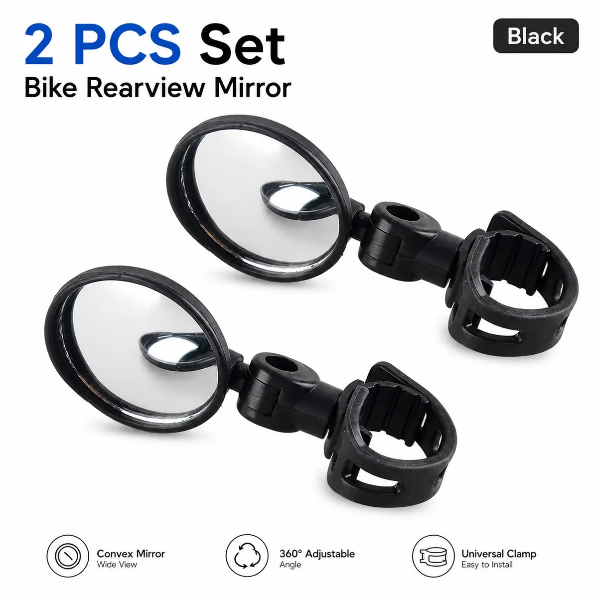 2 Counts, Bicycle Handlebar Convex Rearview Mirror🚲