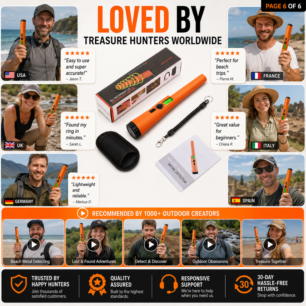 ๐ Handheld Waterproof Metal Detector Pinpointer - 360ยฐ Side Scan Gold Digger ๐ช