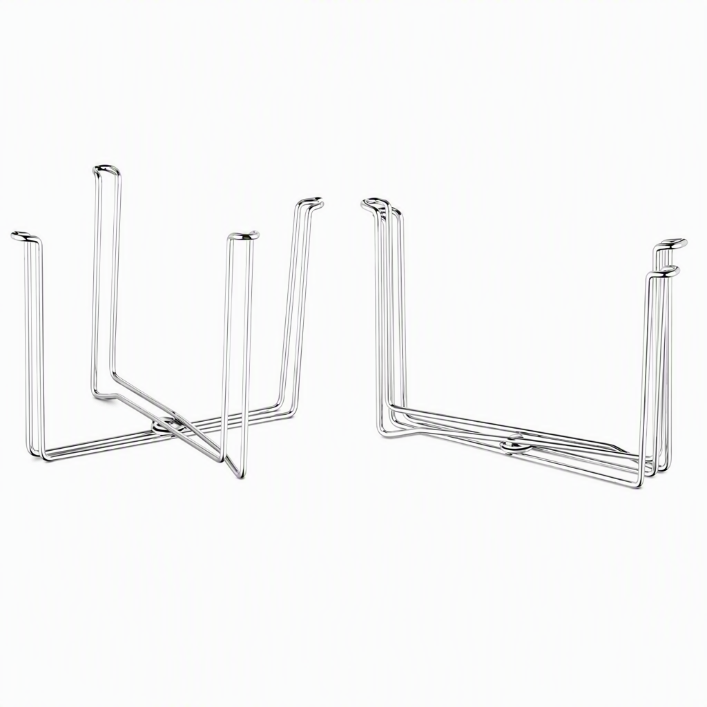 🗑️✨ Foldable Stainless Steel Trash Bag Stand – Space-Saving Holder for Kitchen, Garage & Outdoor Use