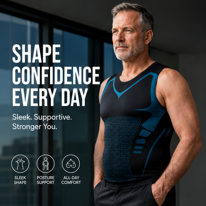 💪Men's Slimming Compression Vest | Posture Corrector Base Layer