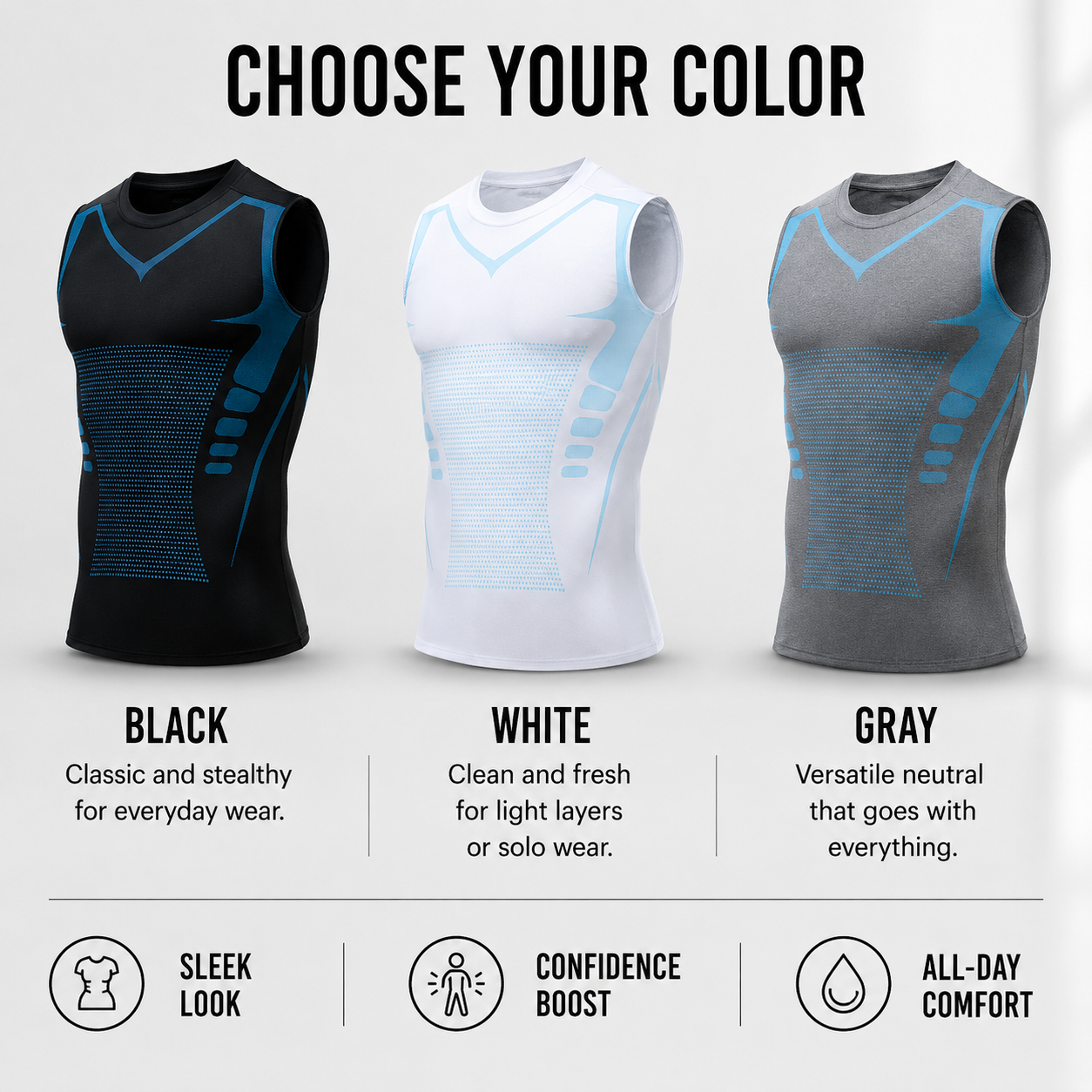 💪Men's Slimming Compression Vest | Posture Corrector Base Layer