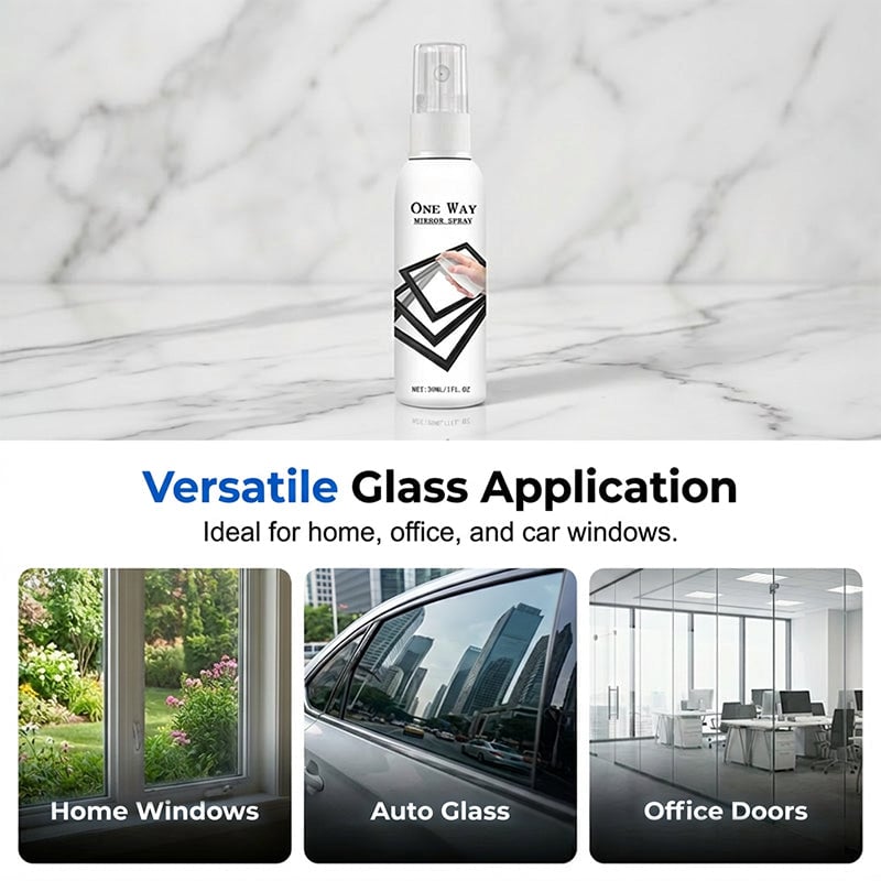 🪟  One Way Mirror Spray | Streak-Free Cleaner for Glass, Windows &  Mirrors