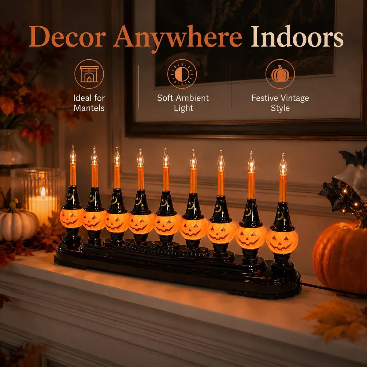 🎉50% OFF TODAY | 🎃Vintage Jack-O-Lantern Window Light