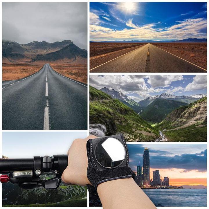 Adjustable Wrist-Mounted Cycling Mirror
