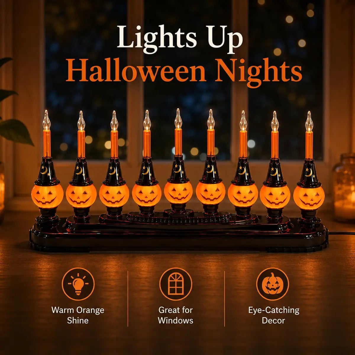 🎉50% OFF TODAY | 🎃Vintage Jack-O-Lantern Window Light