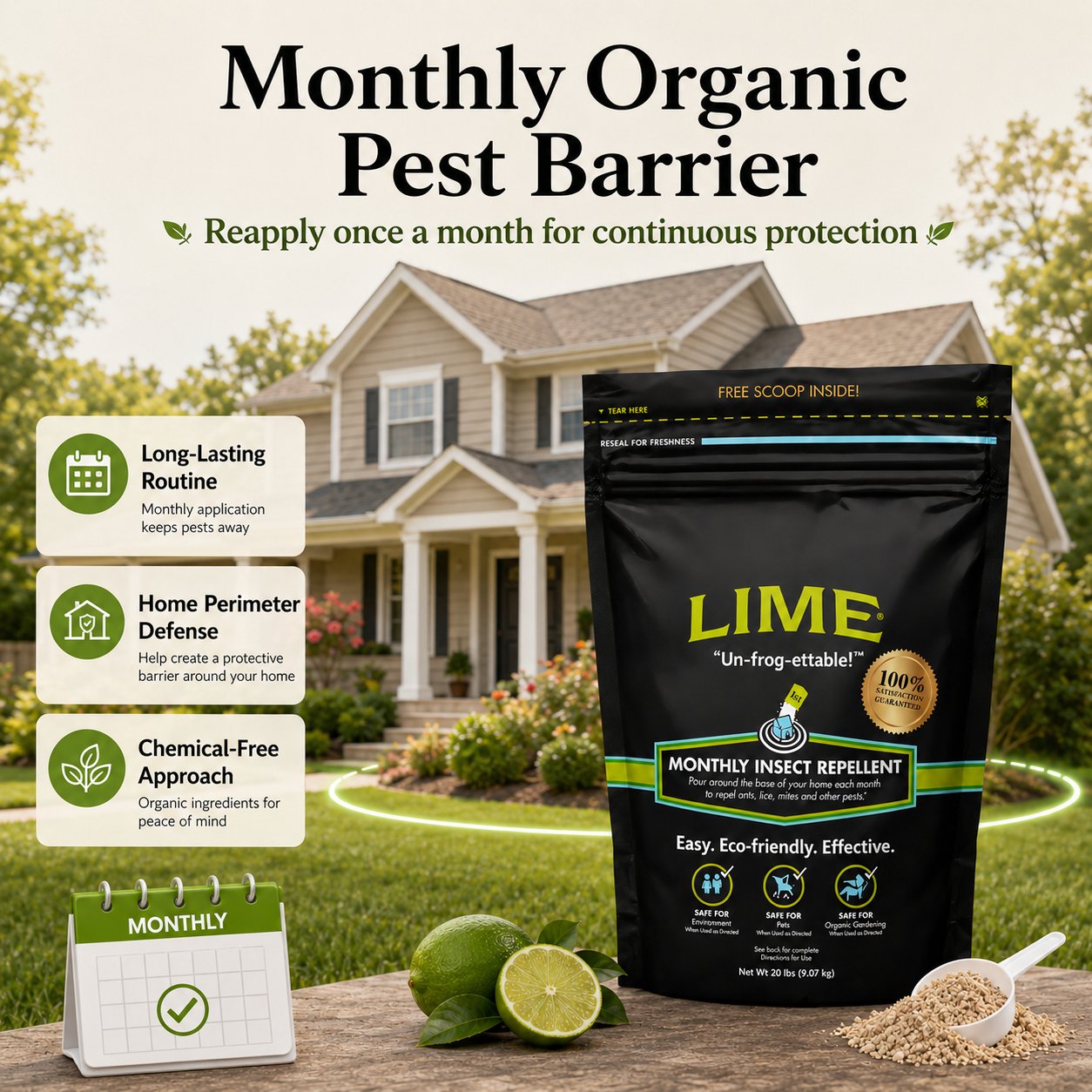 Pet Friendly Insect Repellent Spray, Multi-Use Pest Control Deodorizer for Home Garden Yard Chicken Coop