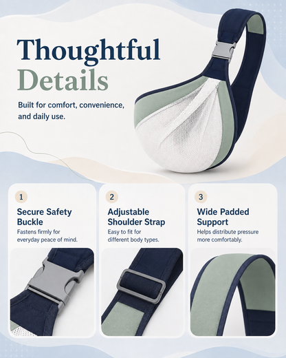 Lightweight Baby Sling Carrier | Breathable & Travel-Friendly