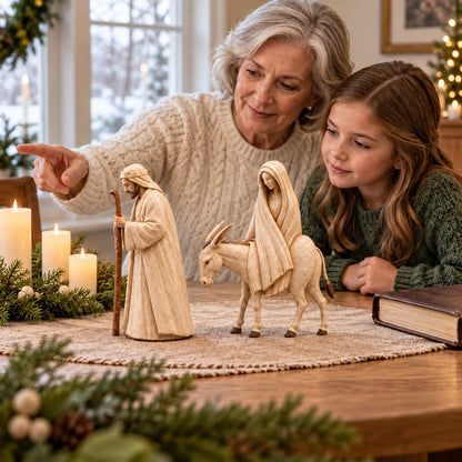 🔥  🌟 Journey to Bethlehem Christmas Nativity Scene Set ✨