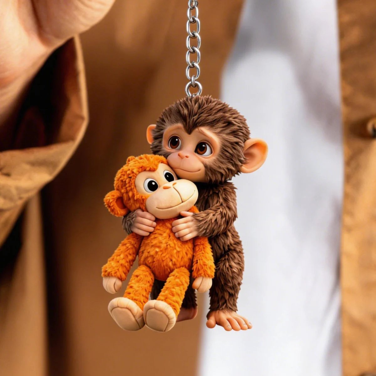 🐵💕Team Punch - Monkey Lover Keychain With Charms