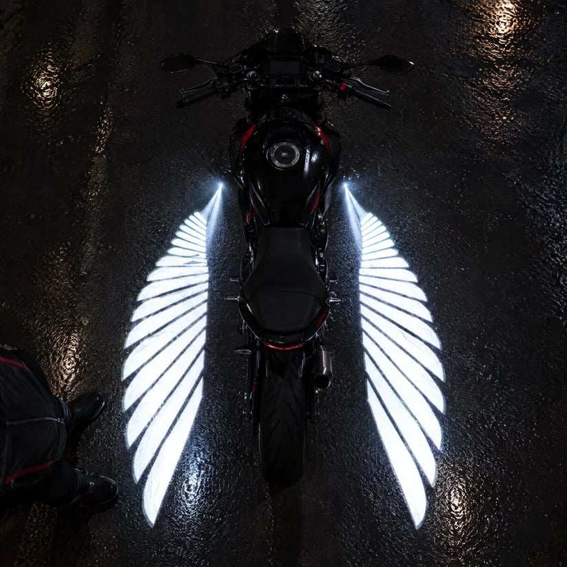 🏍️ Angel Wing Motorcycle LED Projector Lights (1 Pair)✨