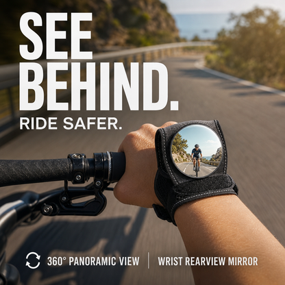 Adjustable Wrist-Mounted Cycling Mirror
