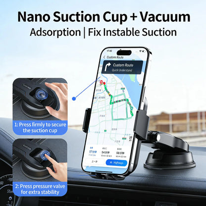 🔥 Limited-Time 49% OFF 🚗 Strong Vacuum Suction Car Phone Holder | Adjustable Dashboard Mount