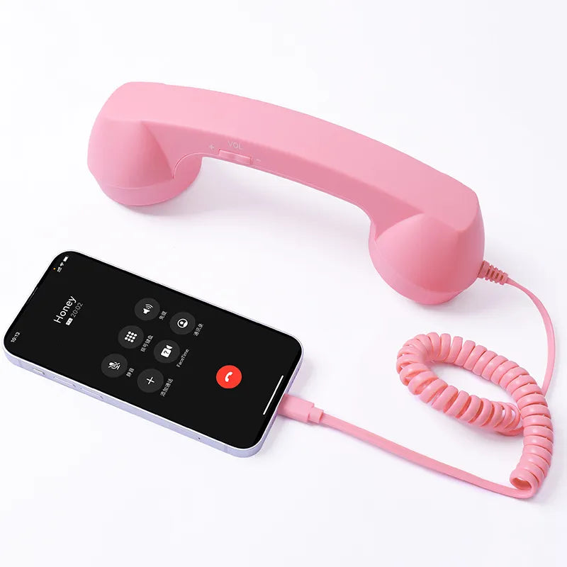 Retro telephone handset with Type-C interface