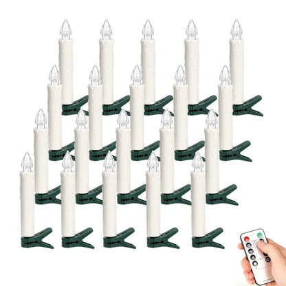 🎄 Flameless LED Christmas Candle Lights with Remote – 10/20 Pack