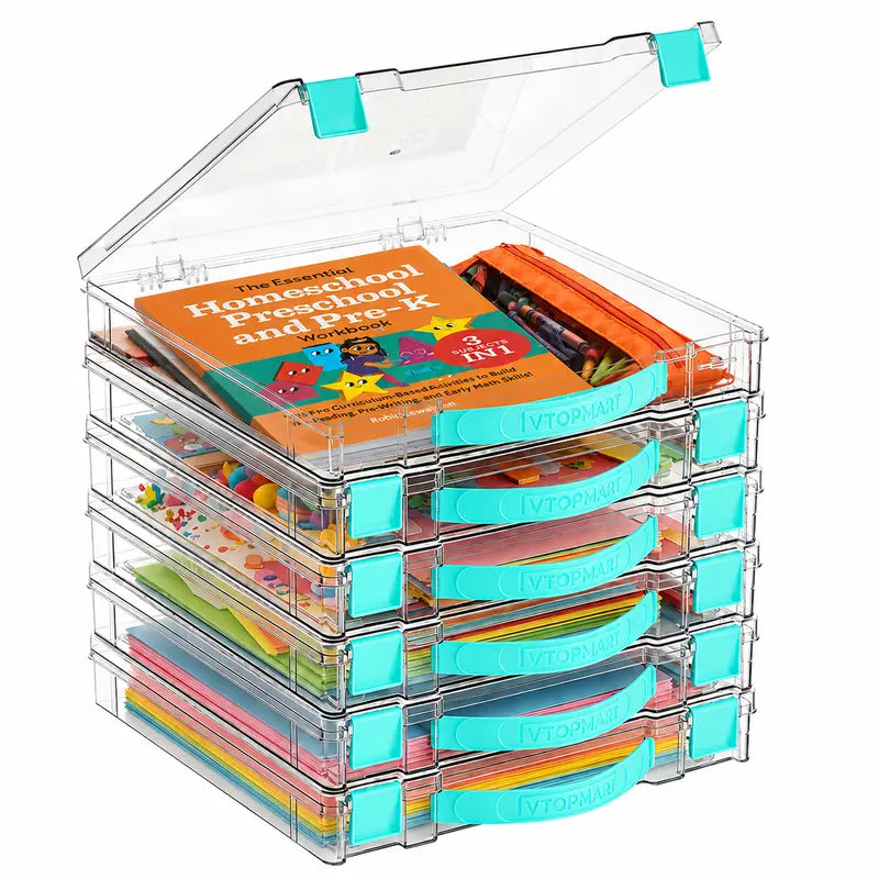 Clear Stackable Board Game Storage Case – Organize Games, Puzzles & Crafts with Ease