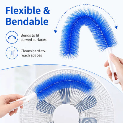 2 Counts Bendable Microfiber Head,Reusable Dust Remover💨