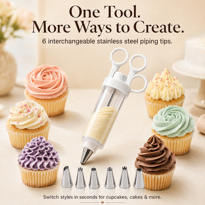 🧁 Easy Cake Decorating Gun – Beautiful Piping Made Simple