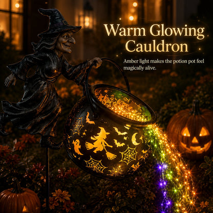 🔥Last Day 49% OFF🎃Halloween Witch Cauldron Garden Light