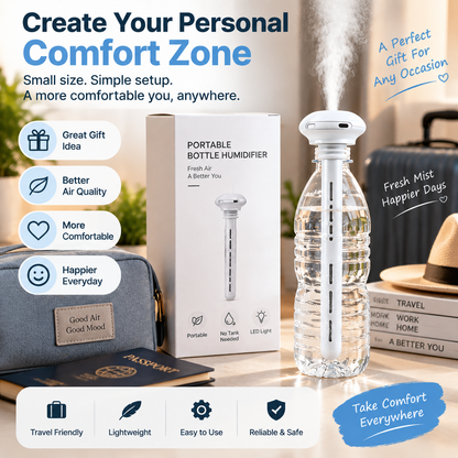 💧 Portable Bottle Humidifier | Turn Any Bottle Into A Personal Mist Maker