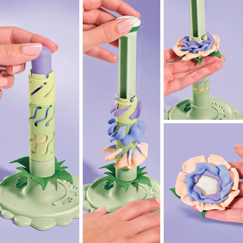 💐 DIY Clay Flower Bouquet Kit – Comes With 12 Colors of Modeling Clay FREE