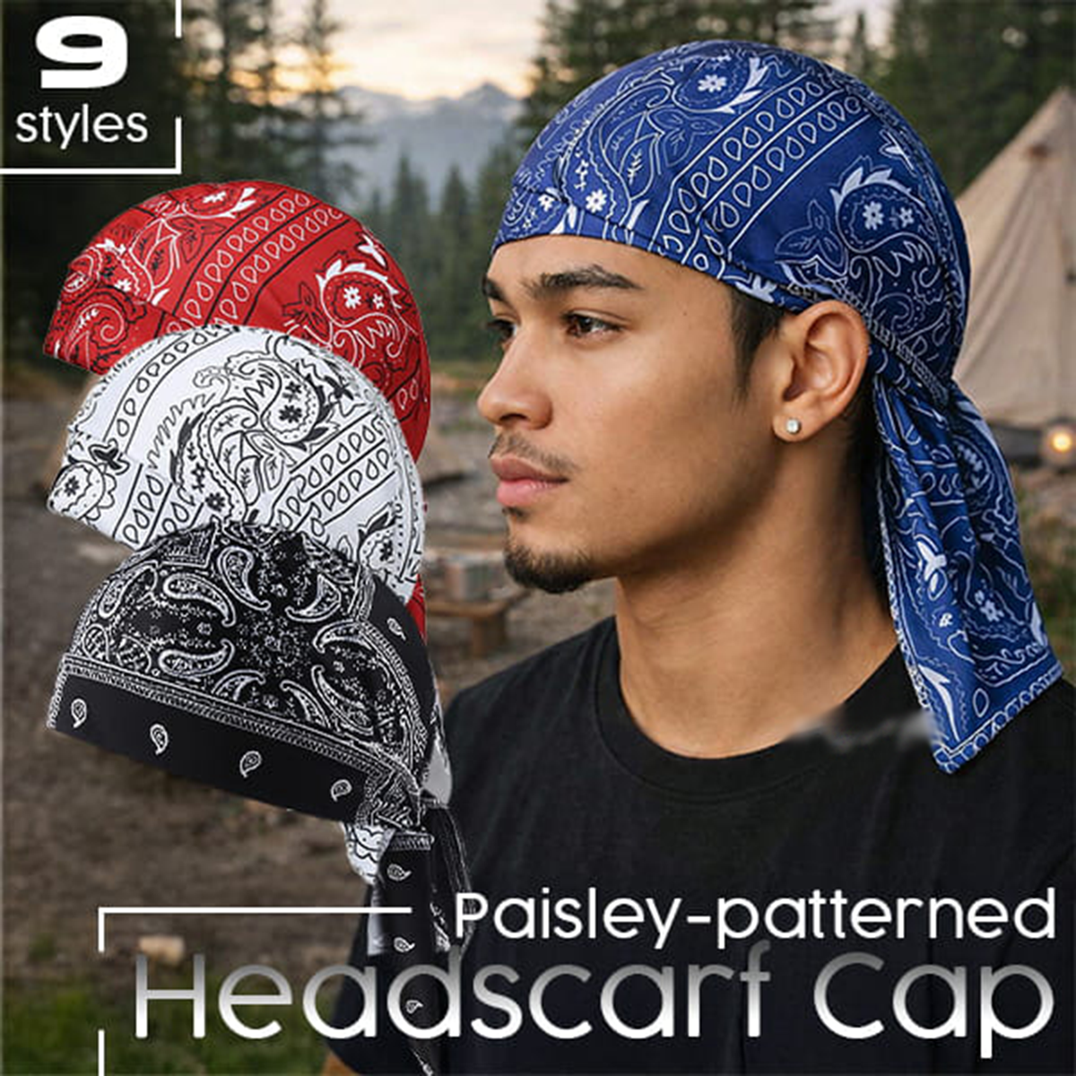 🔥Half Price Now🔥Outdoor Paisley Cooling Headscarf Cap