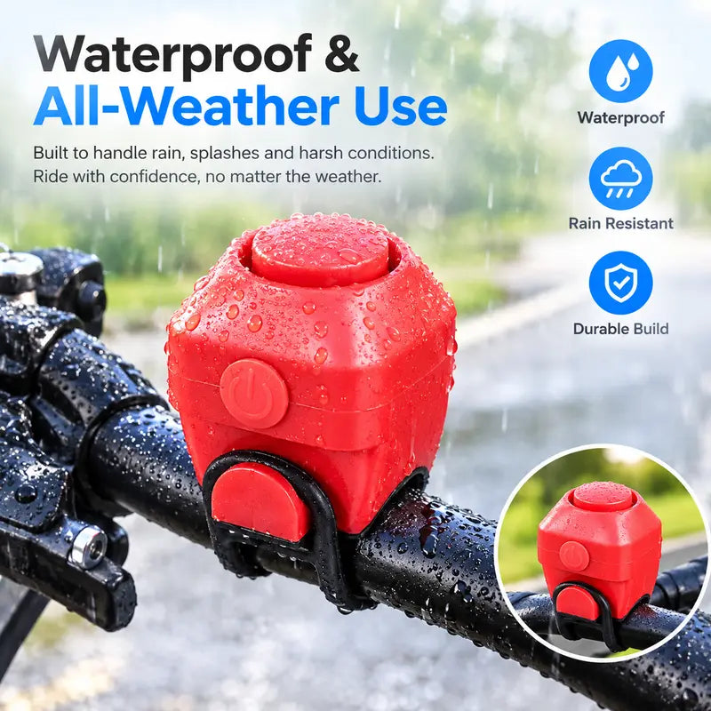 🚴 130dB Loud Electronic Bike Horn – Ride Safer Anywhere