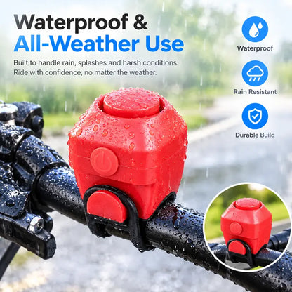 🚴 130dB Loud Electronic Bike Horn – Ride Safer Anywhere