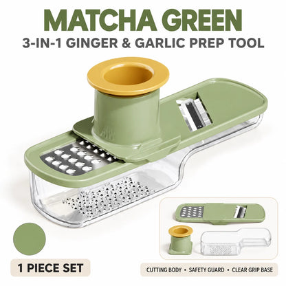 ✨3-in-1 Ginger & Garlic Slicer, Grater & Grinder – Fast, Safe Meal Prep🧄