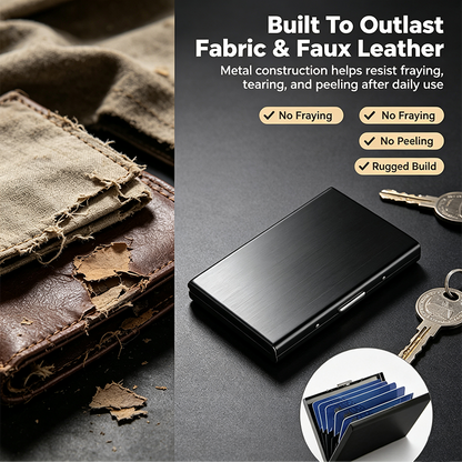 Men's Minimalist RFID Blocking Metal Card Holder Wallet💳
