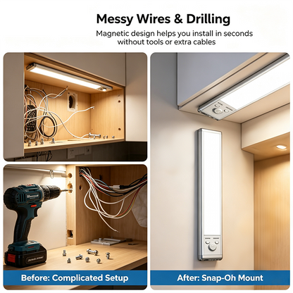 Under Cabinet Lights,Motion Sensor Night Light Indoor,USB Rechargeable Light💡