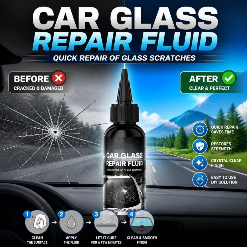 Fast-Acting Windshield Crack & Chip Repair Kit