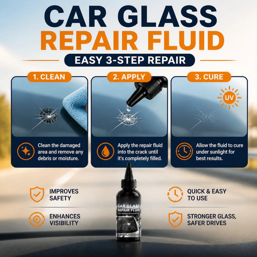 Fast-Acting Windshield Crack & Chip Repair Kit