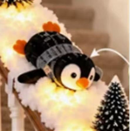🔥Hot Sale 49% OFF🔥Playful Penguin Snowy Stair Railing Decor
