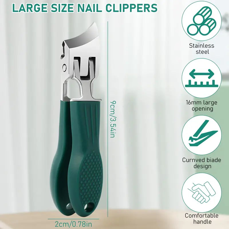 Eagle Beak Beveled Nail Clippers | Premium 3-Piece Grooming Kit ✂️🛡️