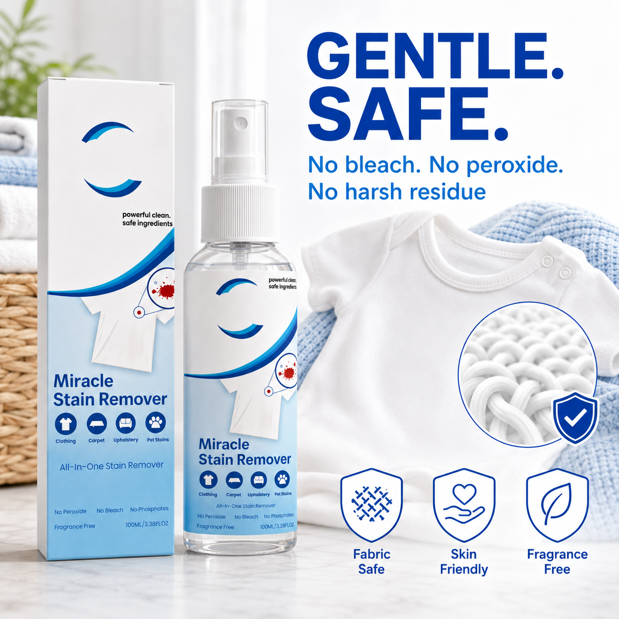 🌟Miracle Stain Remover-Portable Designs🧼Suitable for emergency use at home and in formal settings🎁Free towels