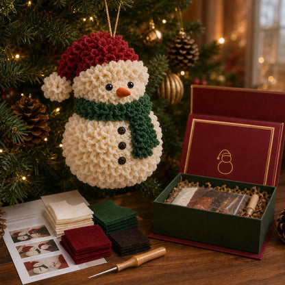 ⏳ Last Day 49% OFF – 🎄Beginner-Friendly 3D Fabric Poke Christmas Ornament DIY Kit Collection | Complete Kit with Pre-Cut Fabrics, Stuffed Felt Base, Poking Tool & Step-by-Step Guide Included 💕