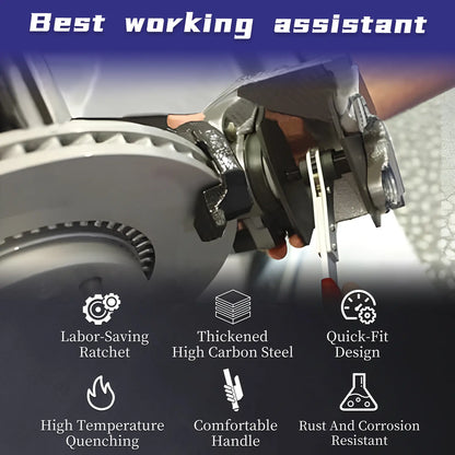 Brake Caliper Piston Press Tool – 360° Rotating Wrench