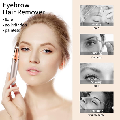 2 in 1 facial & eyebrow hair trimmer for Women,Portable Rechargeable Shaver 🪞