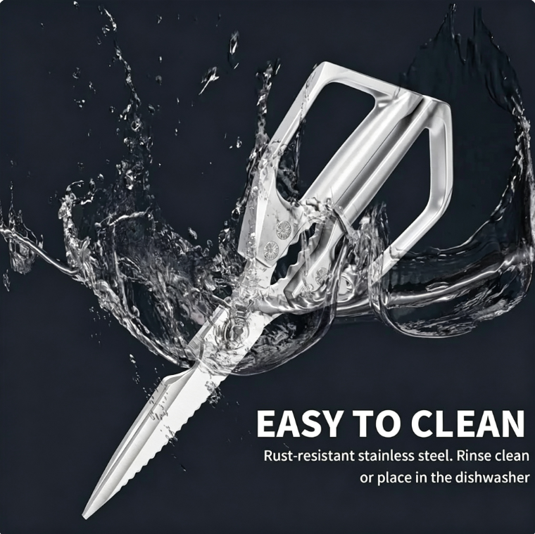 ✂️ Premium Japanese Steel Kitchen Shears 🧑‍🍳 Multi‑Purpose Heavy‑Duty Scissors For Meat, Fish & Fresh Herbs