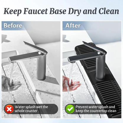 Tap Mat for Kitchen Sink, Splash Guard, Silicone Drying Mat, Quick Drying Stone Sink Tray ✨